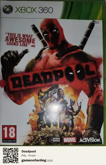Deadpool Xbox 360, PAL box front