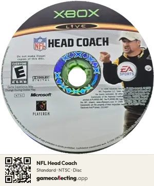 NFL Head Coach Xbox, NTSC disc
