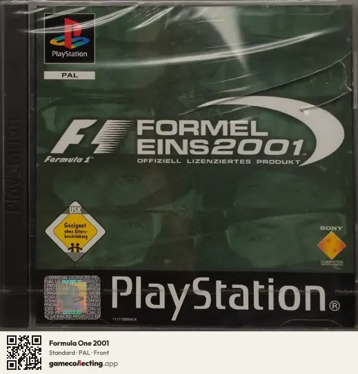 Formula One 2001 PlayStation, PAL box front
