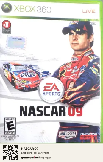 NASCAR 09 Xbox 360, NTSC box front