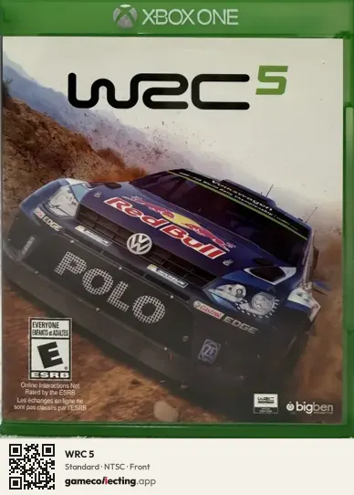 WRC 5 Xbox One, NTSC box front