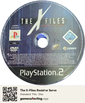 The X-Files: Resist or Serve PlayStation 2, PAL disc