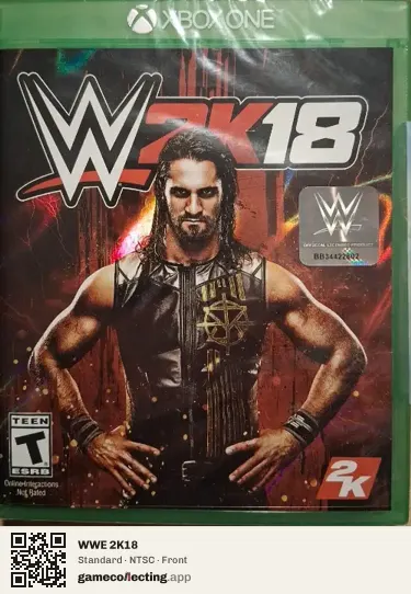 WWE 2K18 Xbox One, NTSC box front