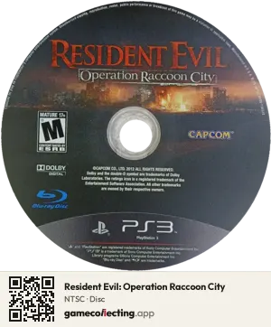 Resident Evil: Operation Raccoon City PlayStation 3, NTSC disc