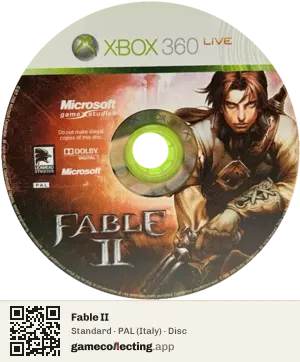 Fable II Xbox 360, PAL disc