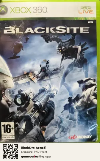 BlackSite: Area 51 Xbox 360, PAL box front