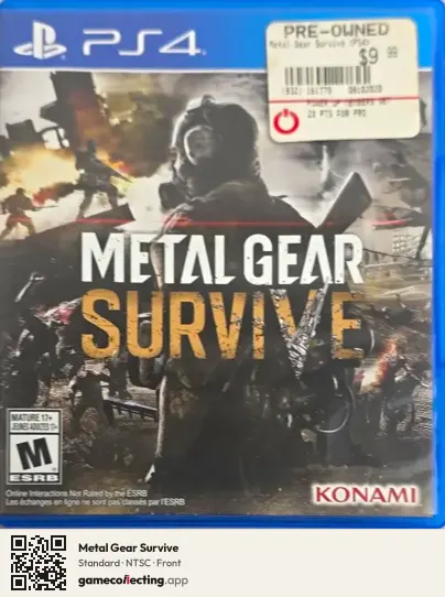 Metal Gear Survive PlayStation 4, NTSC box front