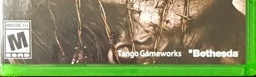 The Evil Within, the ESRB box on its front
