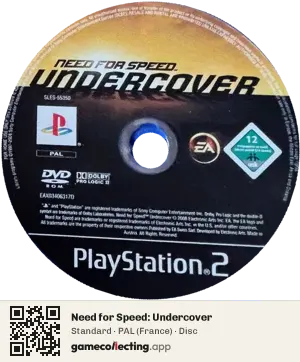 Need for Speed: Undercover PlayStation 2, PAL disc