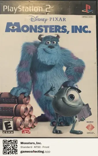 Monsters, Inc. PlayStation 2, NTSC box front