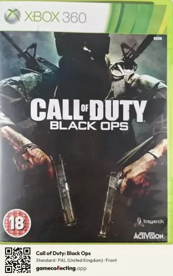 Call of Duty: Black Ops Xbox 360, United Kingdom box front