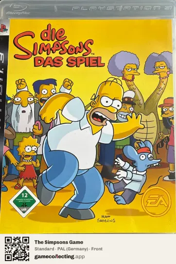 The Simpsons Game PlayStation 3, Germany box front