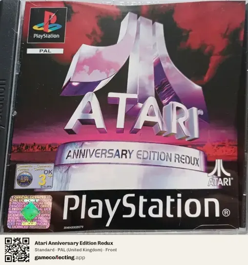 Atari Anniversary Edition Redux PlayStation, United Kingdom box front