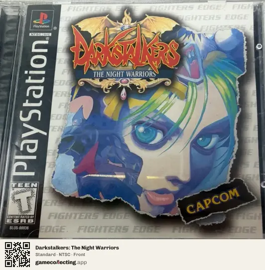 Darkstalkers: The Night Warriors PlayStation, NTSC box front