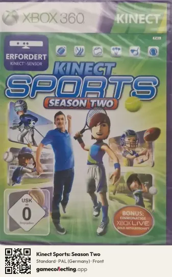 Kinect Sports: Season Two Xbox 360, Germany box front