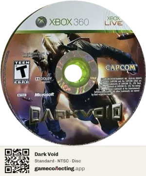 Dark Void Xbox 360, NTSC disc