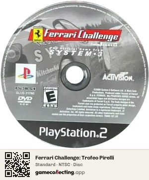 Ferrari Challenge: Trofeo Pirelli PlayStation 2, NTSC disc