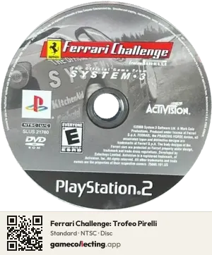 Ferrari Challenge: Trofeo Pirelli PlayStation 2, NTSC disc