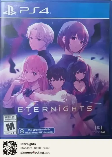Eternights PlayStation 4, NTSC box front