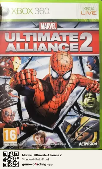 Marvel: Ultimate Alliance 2 Xbox 360, PAL box front