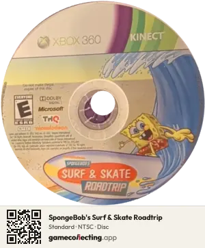 SpongeBob's Surf & Skate Roadtrip Xbox 360, NTSC disc