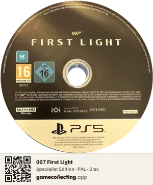 007 First Light PlayStation 5, PAL disc