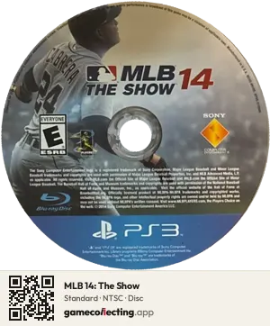 MLB 14: The Show PlayStation 3, NTSC disc