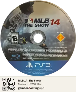 MLB 14: The Show PlayStation 3, NTSC disc