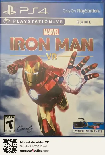 Marvel's Iron Man VR PlayStation 4, NTSC box front
