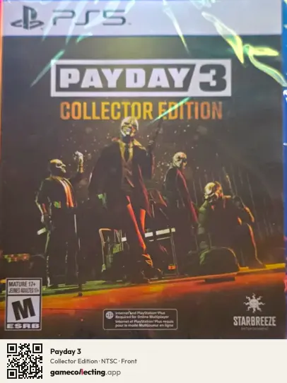 Payday 3 PlayStation 5, NTSC box front