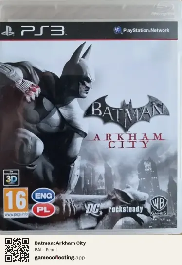Batman: Arkham City PlayStation 3, PAL box front