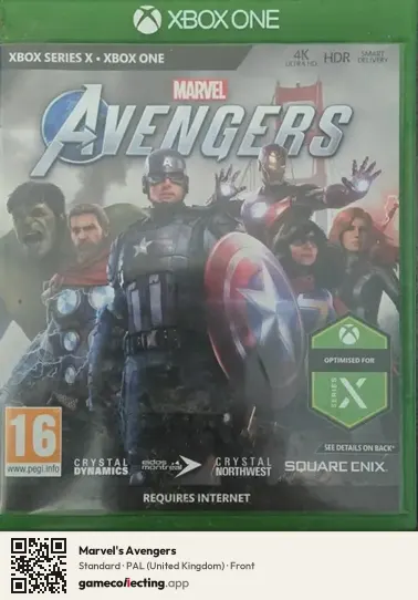 Marvel's Avengers Xbox One, United Kingdom box front
