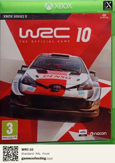 WRC 10 Xbox Series X, PAL box front
