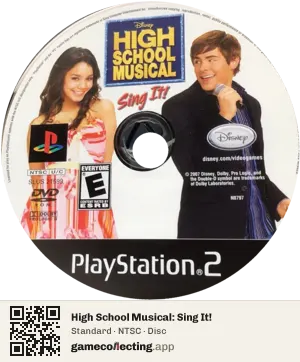 High School Musical: Sing It! PlayStation 2, NTSC disc