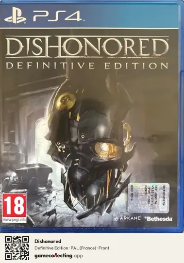 Dishonored PlayStation 4, France box front