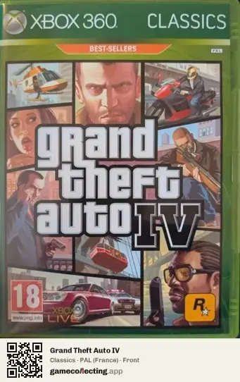 Grand Theft Auto IV Xbox 360, France box front