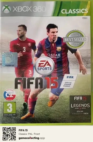 FIFA 15 Xbox 360, PAL box front