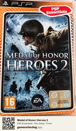 Medal of Honor: Heroes 2 PlayStation Portable, Italy box front