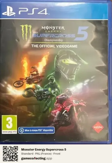 Monster Energy Supercross 5 PlayStation 4, France box front