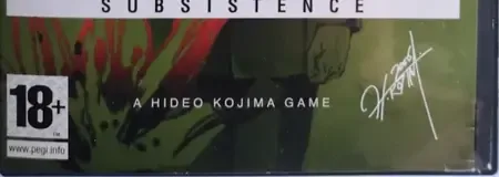 Metal Gear Solid 3: Subsistence, the PEGI square on its front