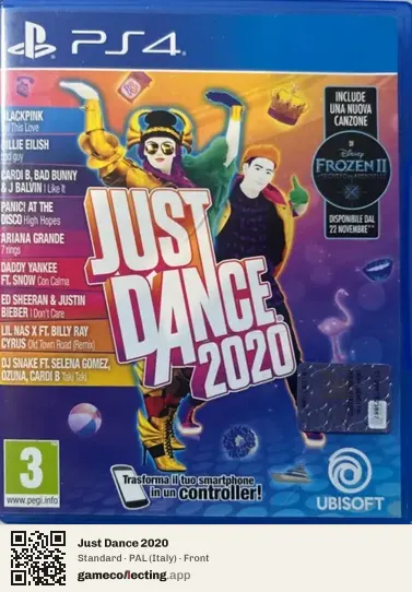 Just Dance 2020 PlayStation 4, Italy box front