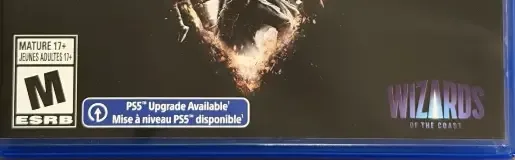 Dungeons & Dragons: Dark Alliance, the ESRB box on its front
