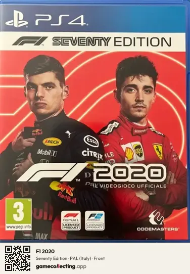 F1 2020 PlayStation 4, Italy box front