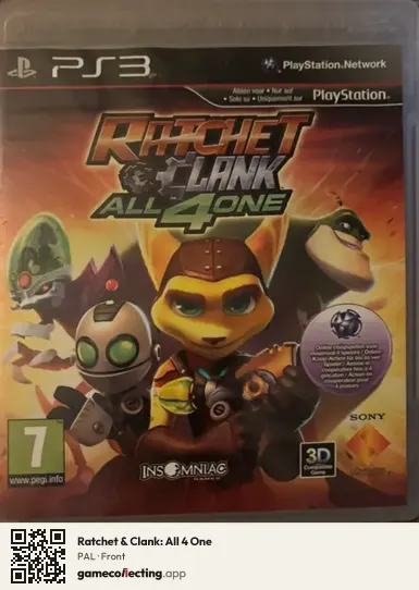 Ratchet & Clank: All 4 One PlayStation 3, PAL box front