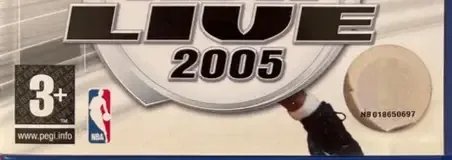 NBA Live 2005, the PEGI square on its front