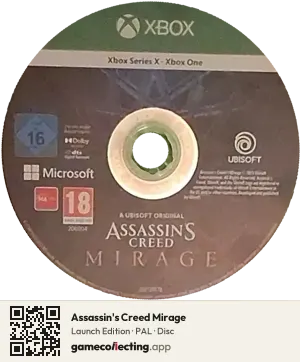 Assassin's Creed Mirage Xbox Series X, PAL disc