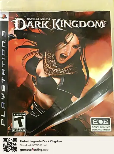 Untold Legends: Dark Kingdom PlayStation 3, NTSC box front
