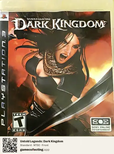 Untold Legends: Dark Kingdom PlayStation 3, NTSC box front