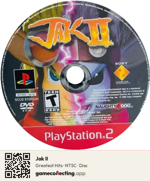 Jak II PlayStation 2, NTSC disc