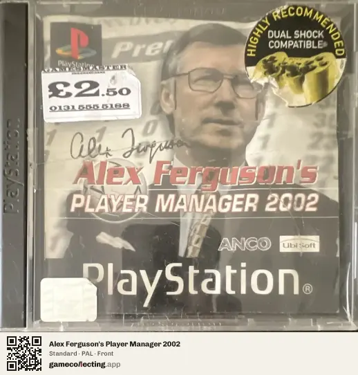 Alex Ferguson's Player Manager 2002 PlayStation, PAL box front